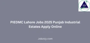 PIEDMC Lahore Jobs 2025 Punjab Industrial Estates Apply Online